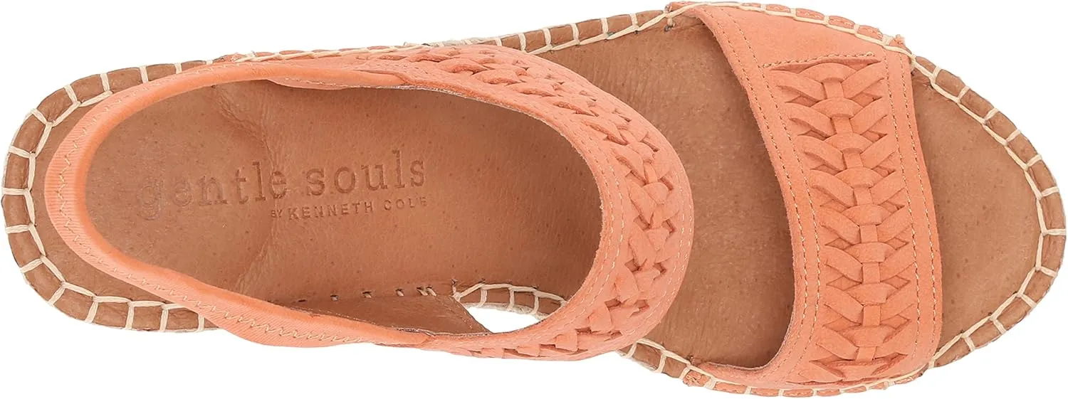 Gentle Souls by Kenneth Cole Women's Elyssa Two-Band Braid Wedge Sandal
