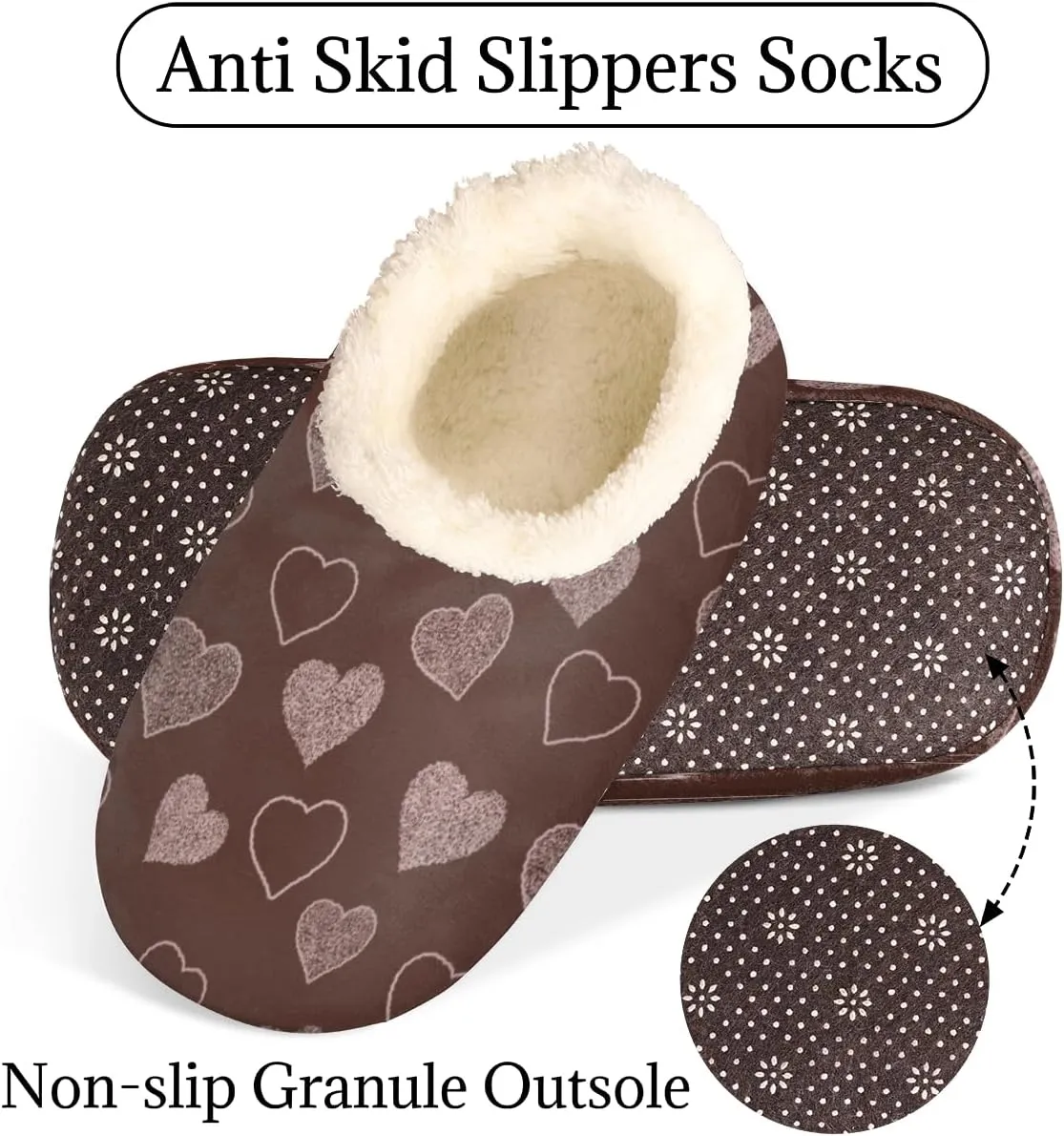 Geometric Cactus Floral Slippers for Women， Soft Cozy Warm Fuzzy Memory Foam House Slippers， Non Slip Closed Back Winter Comfy Plush Ladies House Shoes for Indoor Bedroom