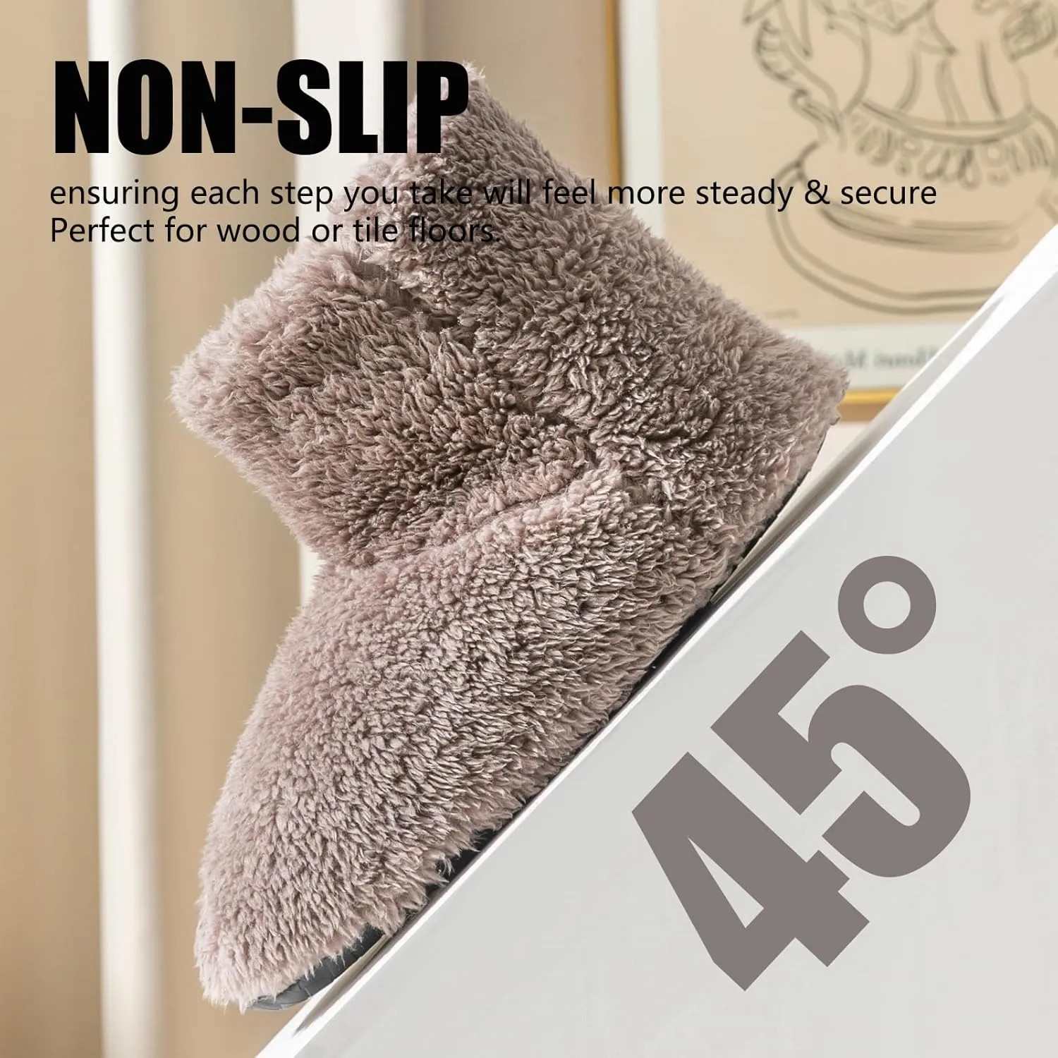 Giltpeak Boot Slippers for Women Indoor, Slipper Socks for Women, House Booties, Cozy Warm Lined Slippers for Non-Slip Indoor Slippers