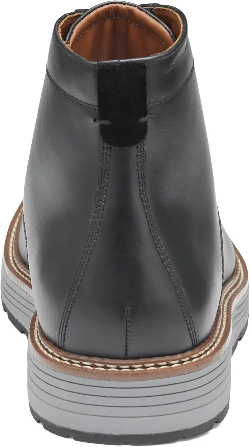 Johnston & Murphy Upton Lug Plain Toe Men’s Boot – Mens Leather Boots, Waterproof Casual Mens Work Boots