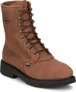 Justin Men's 8" Conductor Lace-Up Work Boot Steel Toe - Ow764