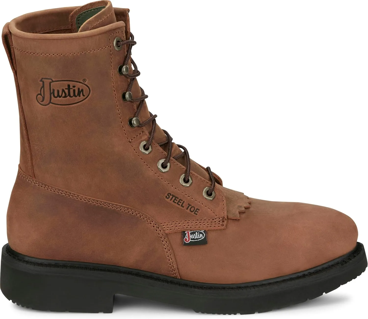 Justin Men's 8" Conductor Lace-Up Work Boot Steel Toe - Ow764