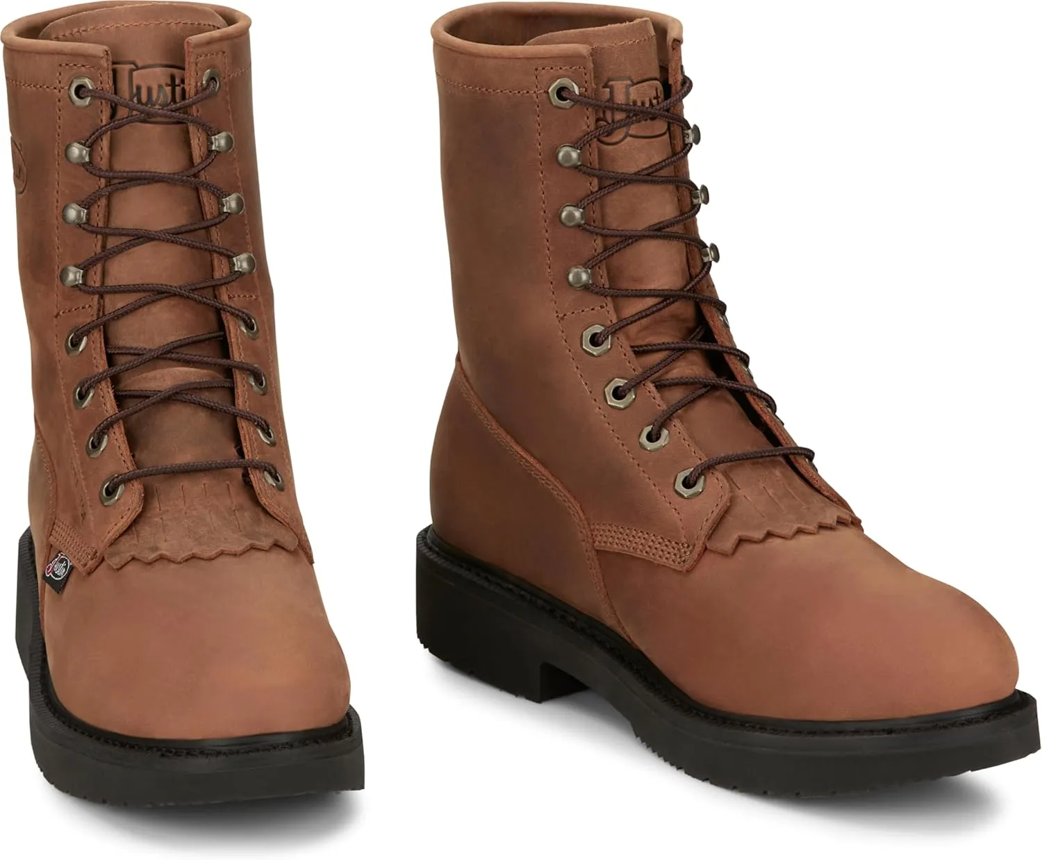Justin Men's 8" Conductor Lace-Up Work Boot Steel Toe - Ow764