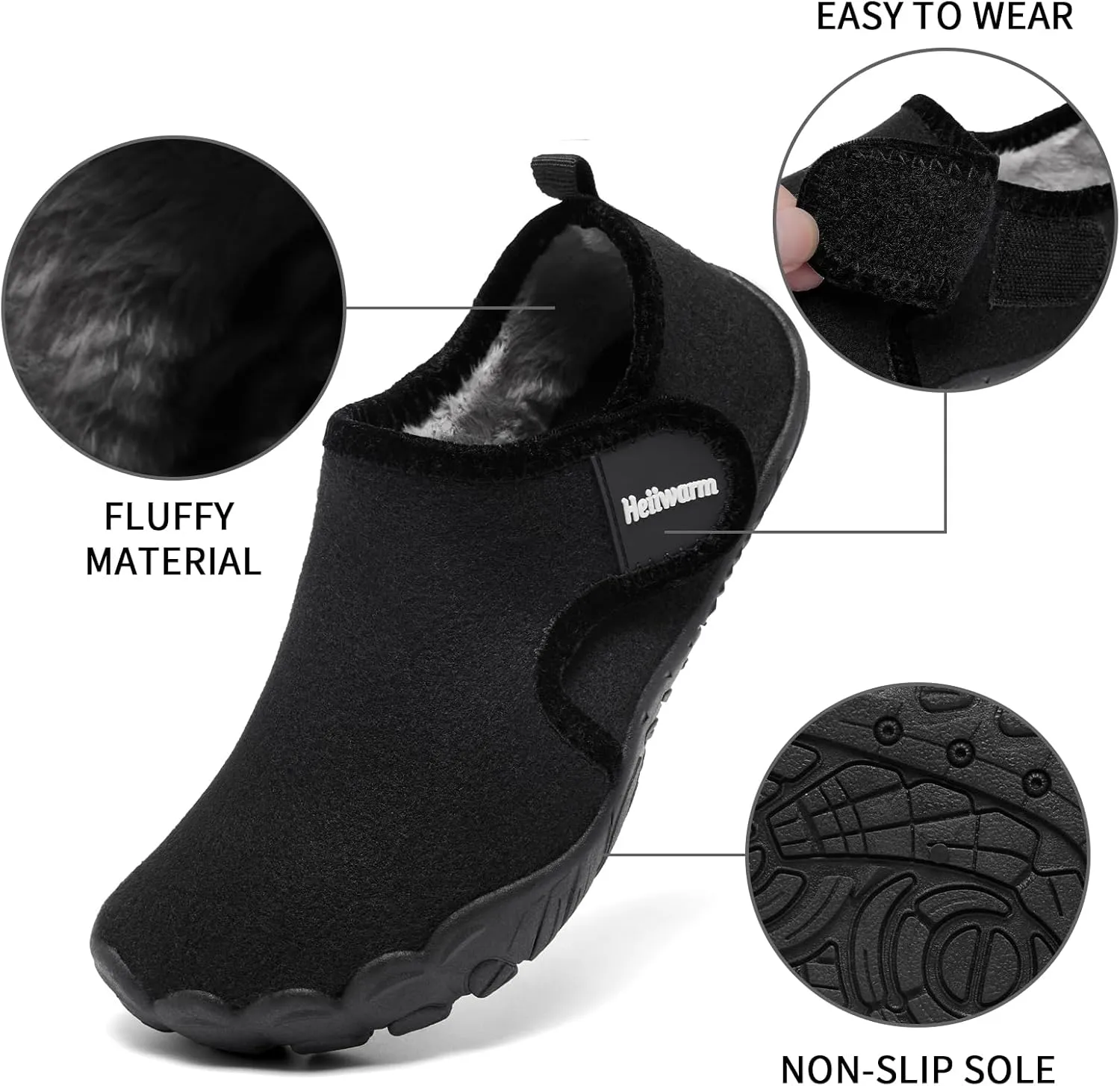 Kids Winter Slippers Cozy Soft Warm Non Slip Fleece House Lightweight Indoor Slippers for Girls Boys
