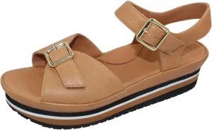 L'Amour des Pieds Women's Vardant in Lioness Lamba Leather - size 9.5 M