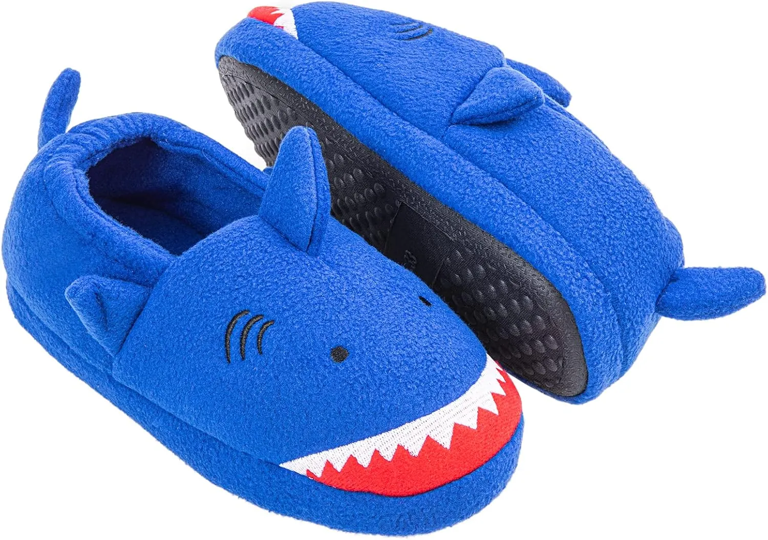 Little Kids Big Boys House Slippers, Kids Warm Slip On Home Slippers with Soft Memory Foam Cute Winter Nonslip Indoor Shark Dinosaur Soccer Dog Slippers