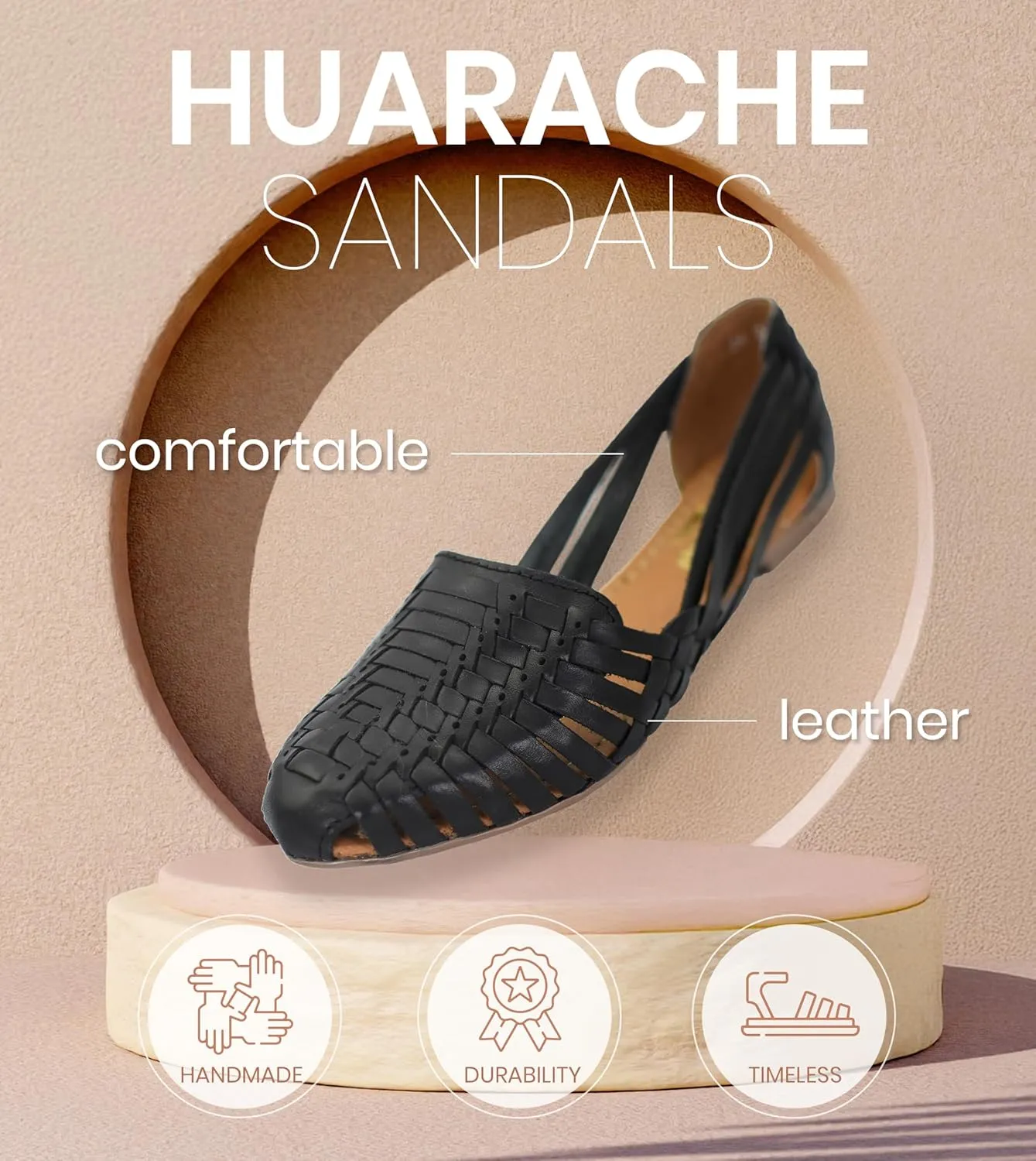 Macarena Collection Womens Shoes Leather Sandals for Women | Huarache Handmade Mexican Sandals | Comfortable & Stylish Womens Sandals 2167