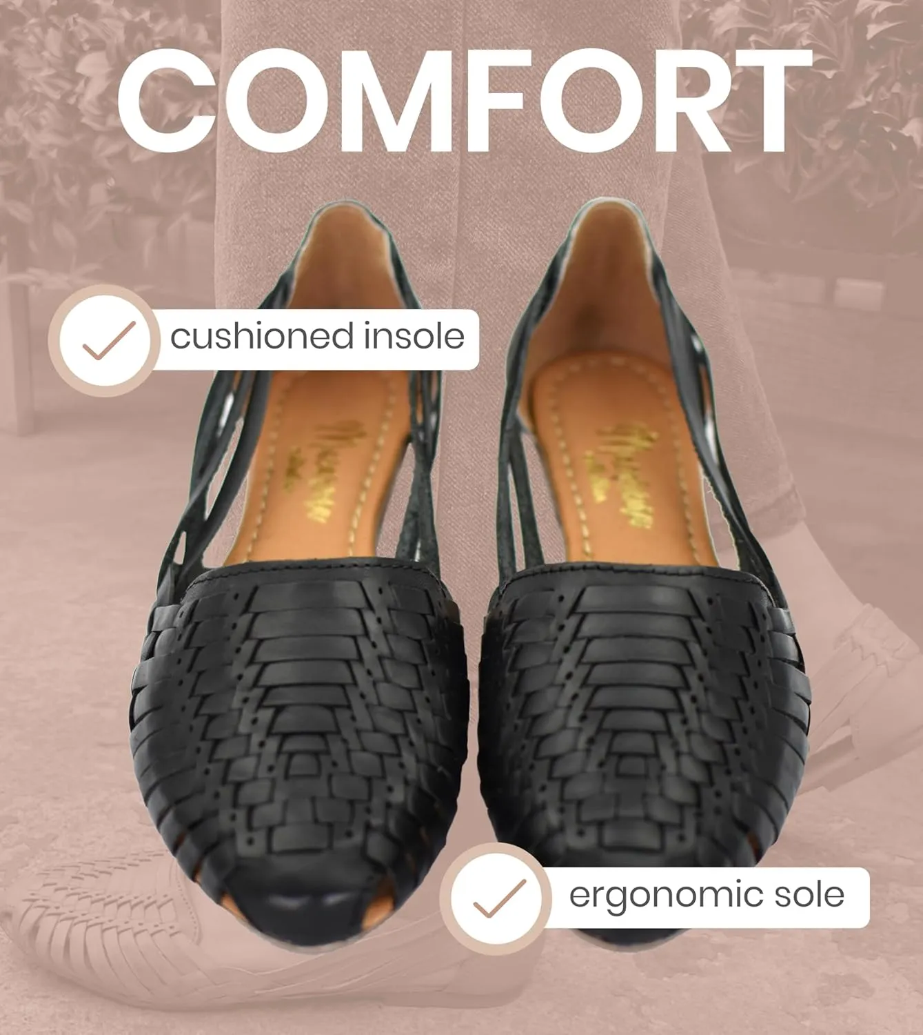 Macarena Collection Womens Shoes Leather Sandals for Women | Huarache Handmade Mexican Sandals | Comfortable & Stylish Womens Sandals 2167