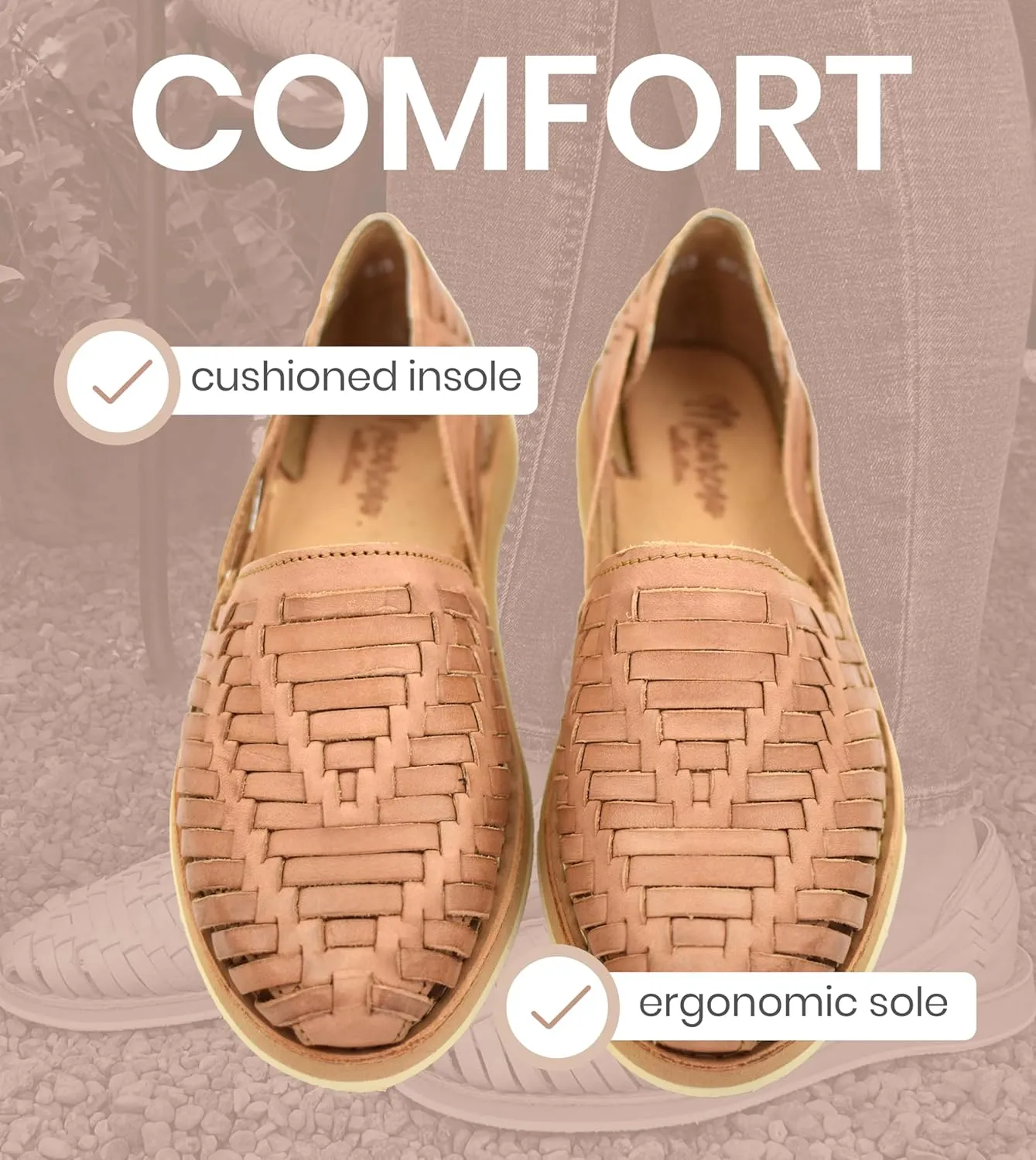 Macarena Collection Womens Shoes Leather Sandals for Women | Huarache Handmade Mexican Sandals Women | Comfortable & Stylish Womens Sandals 813 Style