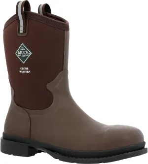 Men's Chore Western Alloy Toe Work Boot, Brown, Size 9(M)