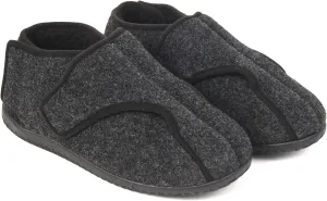 Men's Memory Foam Diabetic Slippers, Extra Wide Adjustable House Shoes for Swollen Feet, Arthritis, Edema, Soft Comfortable Non-Slip Slippers for Indoor and Outdoor Use