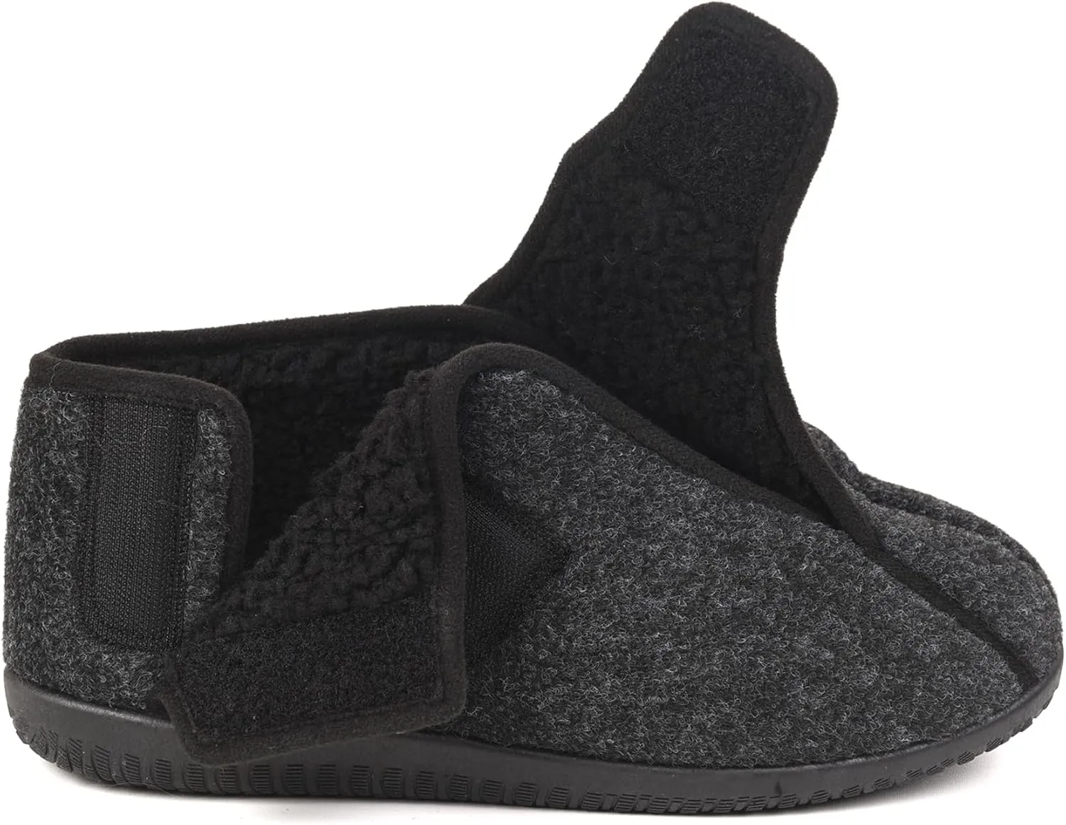 Men's Memory Foam Diabetic Slippers, Extra Wide Adjustable House Shoes for Swollen Feet, Arthritis, Edema, Soft Comfortable Non-Slip Slippers for Indoor and Outdoor Use