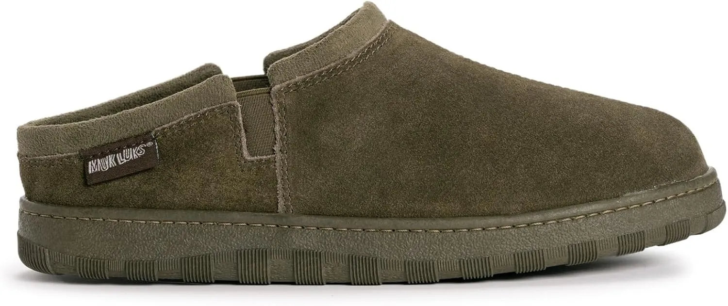Muk Luks Men's Matt Printed Berber Suede Clog Slipper
