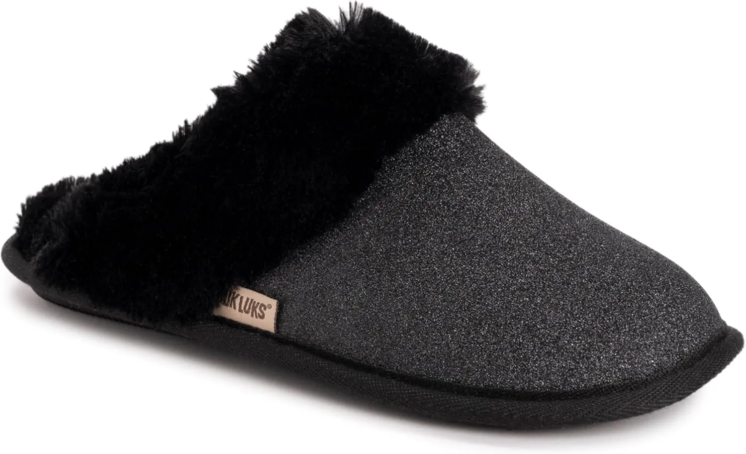 MUK LUKS Women's Angled Sparkle Scuff Slipper