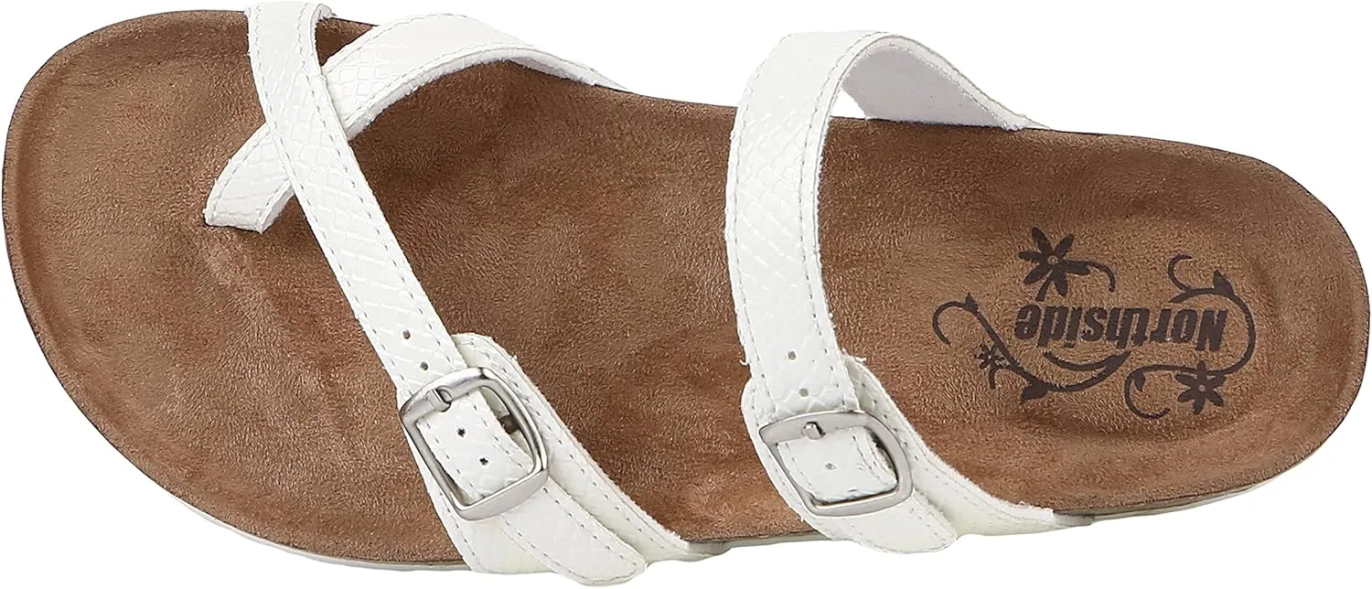 Northside Womens Anya Leather Strap Cork Sandal