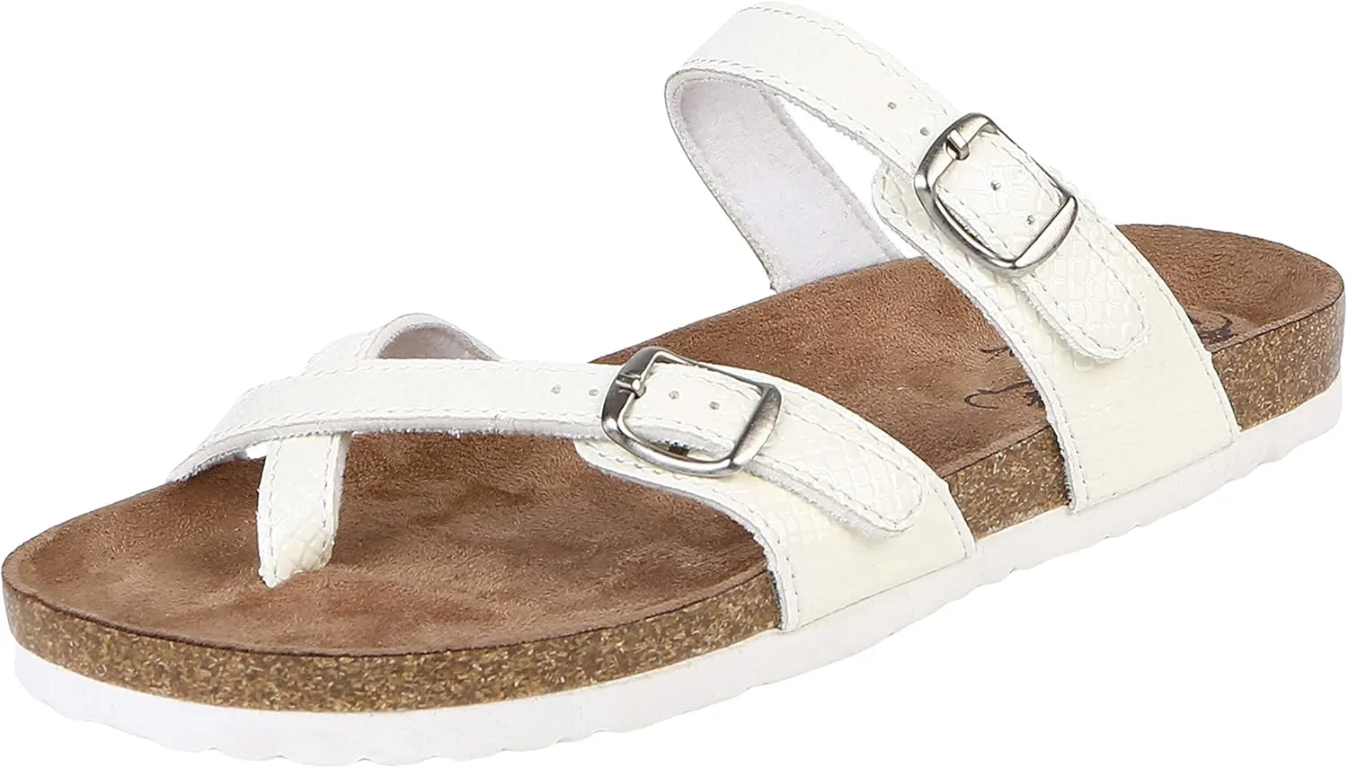 Northside Womens Anya Leather Strap Cork Sandal