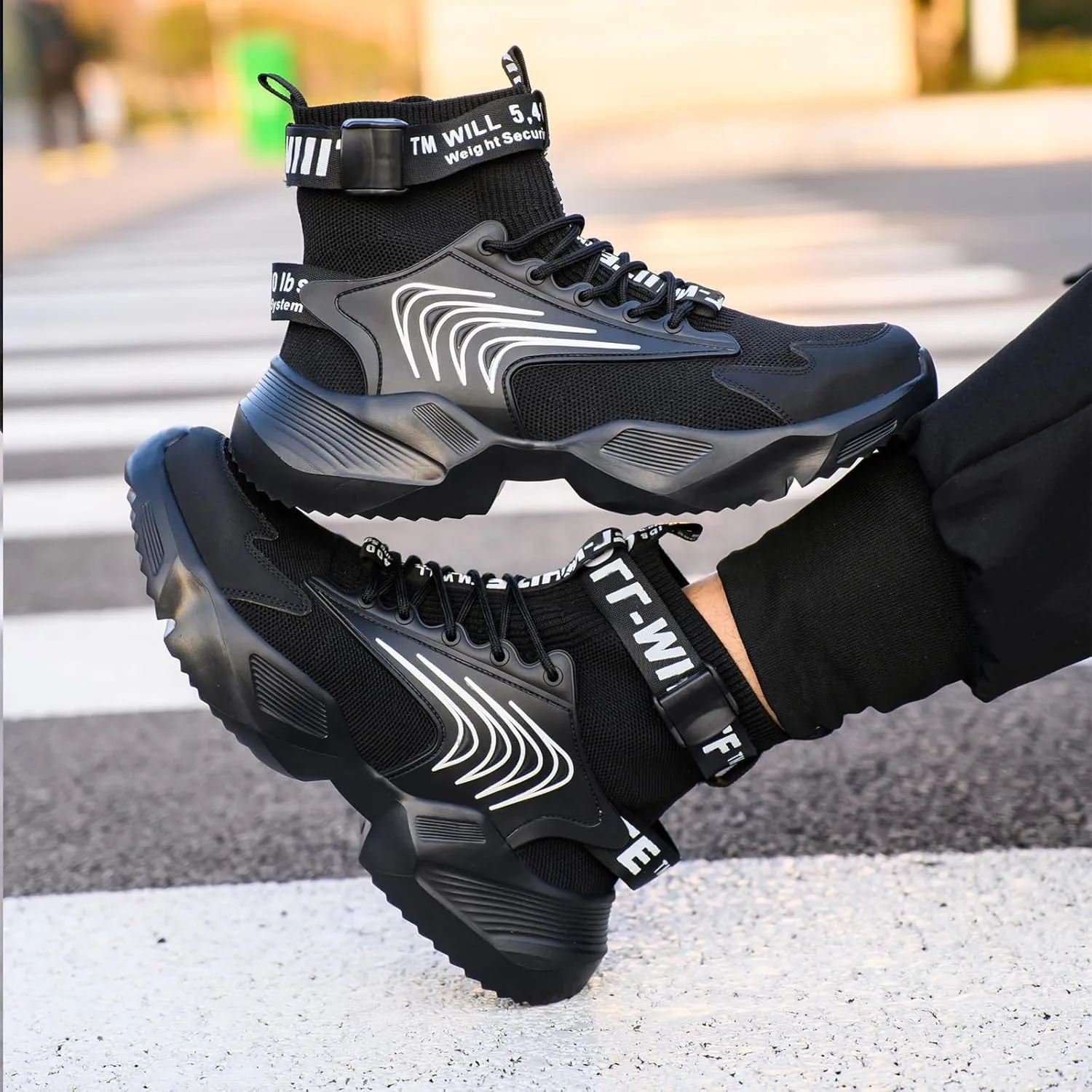 Nutropa Steel Toe Shoes for Men Women Work Safety Footwear Lightweight Breathable Comfortable Industrial Construction Sneakers