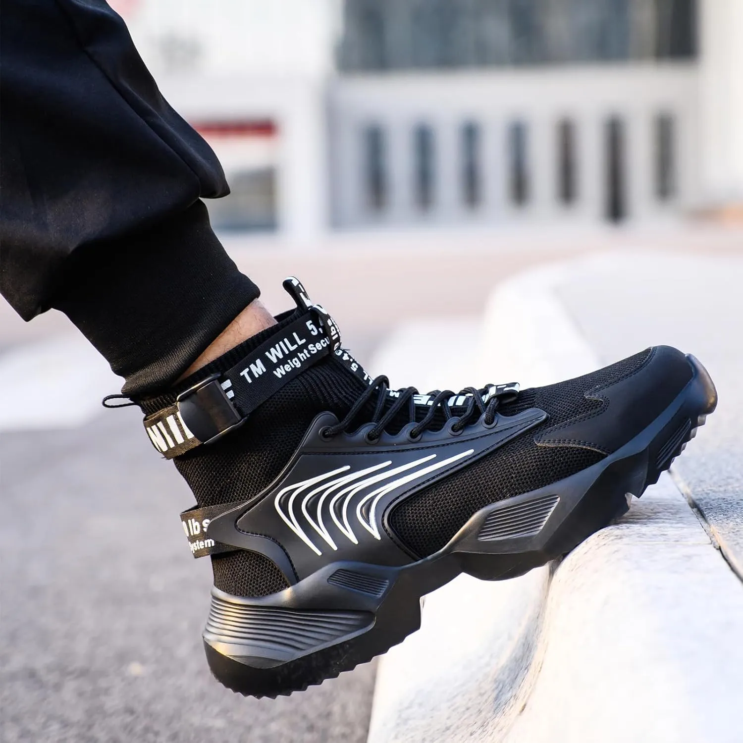 Nutropa Steel Toe Shoes for Men Women Work Safety Footwear Lightweight Breathable Comfortable Industrial Construction Sneakers