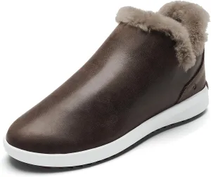 OLUKAI Malua Hulu Women's Boot, Soft & Comfortable Waterproof Nubuck Leather, Full-Grain Leather Heel with Elastic Panels, Slip-On Design
