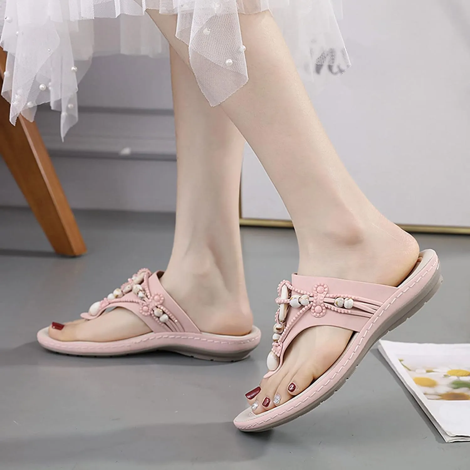 Orthopedic Wide Width Heels for Women Sandals Women Summer Flat Ladies Summer Sandals Foot Arch Supports Women's Orthopedic Platform Sneakers Tie Up Heels for Women