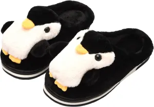 Penguin slippers Womens Animal Slippers Novelty Cozy Fuzzy Slippers Soft Plush Winter Warm House Shoes