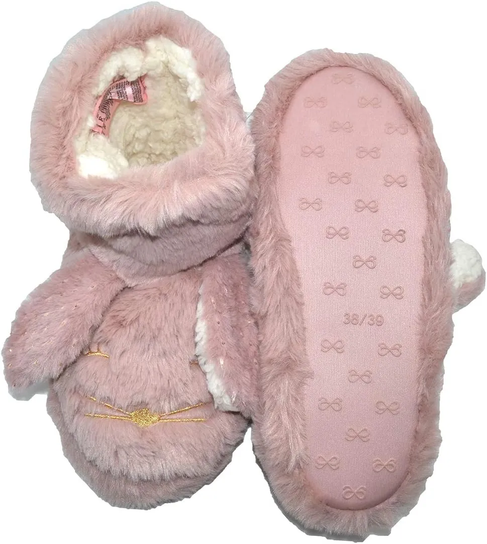 Plush Unicorn Slipper Cat Boots | Cozy Plush Bunny Shoes Woman Rabbit Slippers | Cute Fluffy Kitten Girls Slippers