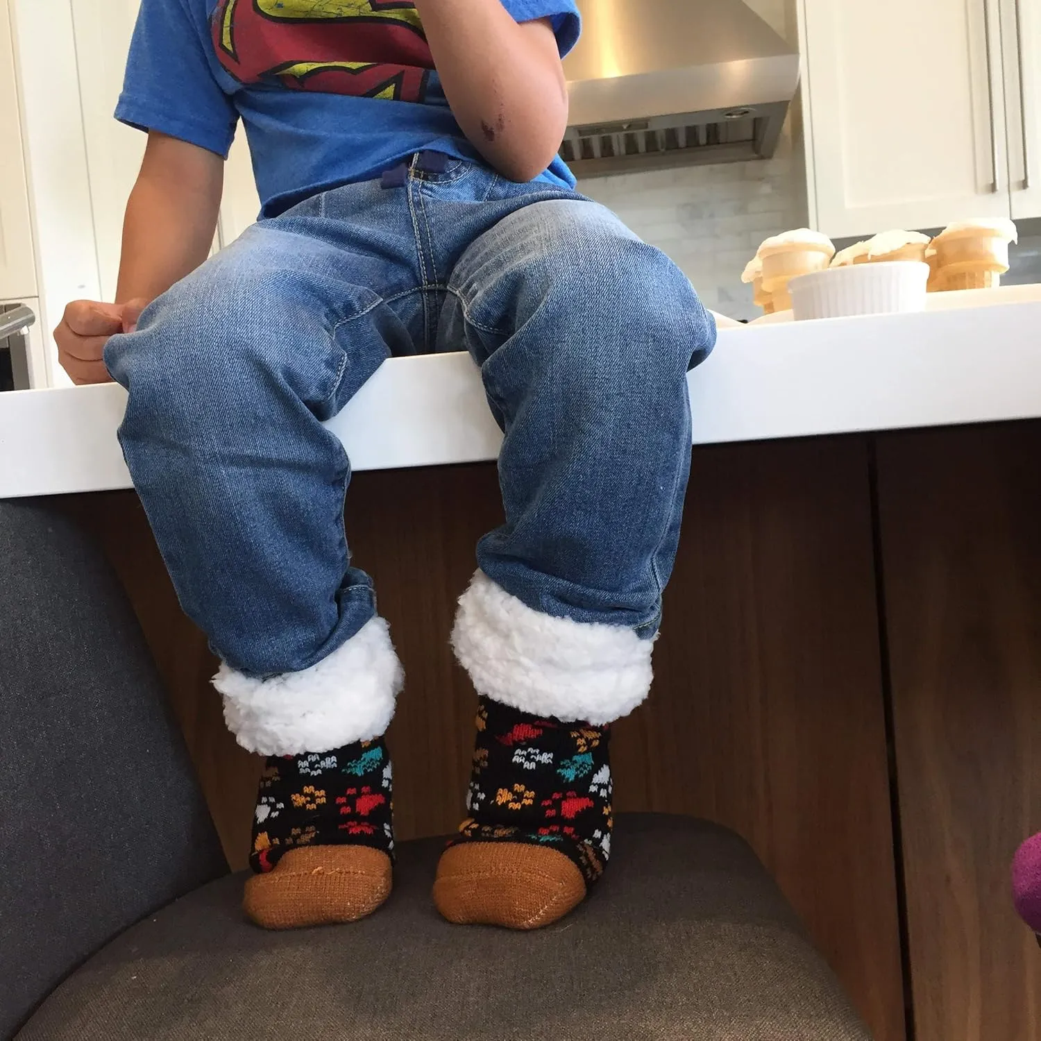 Pudus kids (4-7 years) tall cozy winter boot Socks
