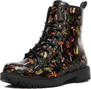 Punk Combat Boots, Stylish Motorcycle Booties for Men & Women, Waterproof Work Boot with Artistic Design