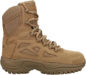 Reebok Work Womens Rapid Response Rb 8 Inch Side Zip Composite Toe Work Safety Shoes Casual - Brown