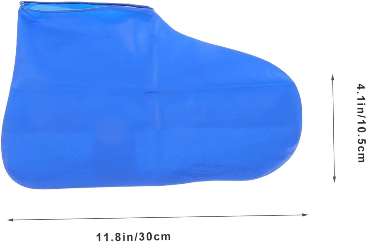 Reusable Boot Protector for Rain Snow 2 Pairs of Elastic Boot Covers Anti-slip Sole for Sports