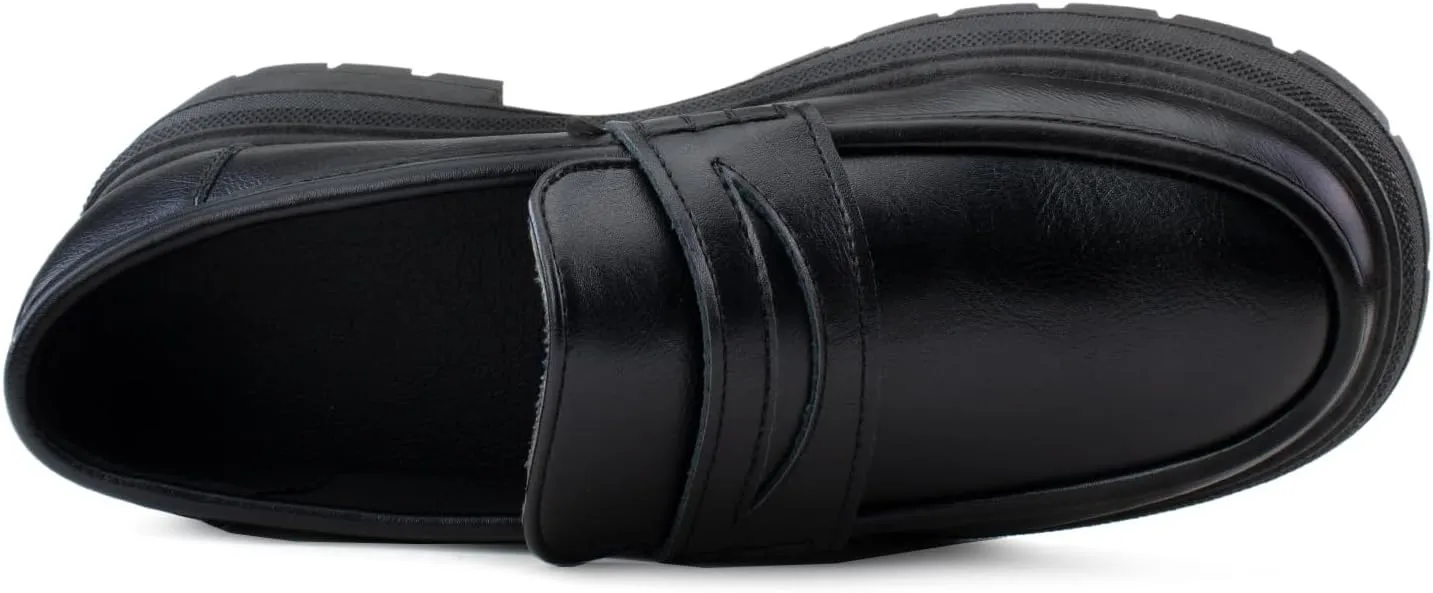 RF ROOM OF FASHION Women's Lug Sole Platform Loafer Shoes