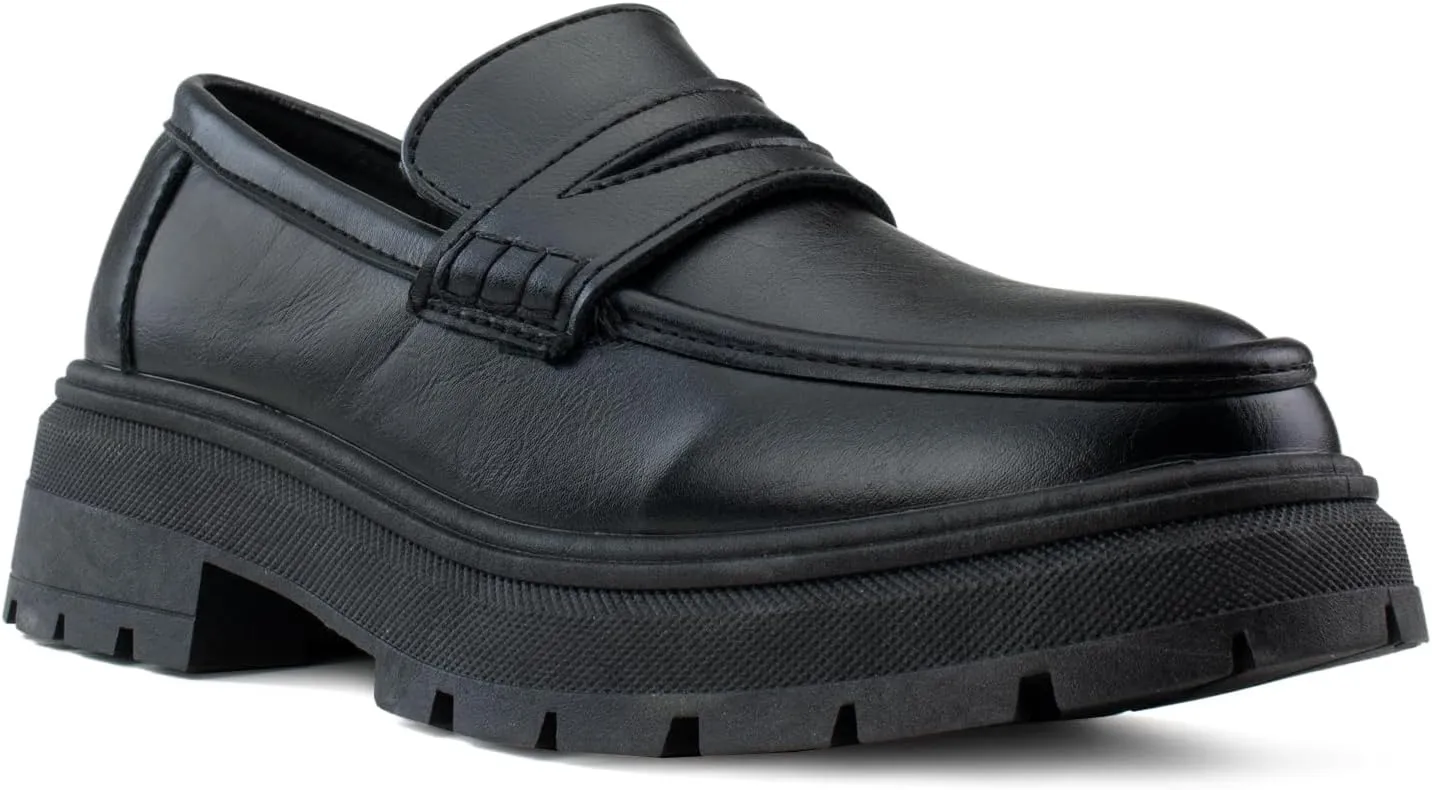 RF ROOM OF FASHION Women's Lug Sole Platform Loafer Shoes