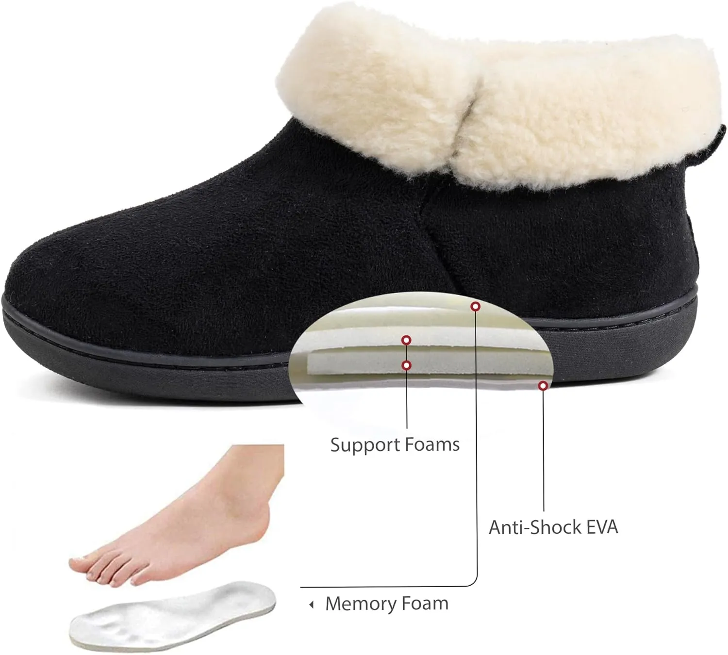 RockDove Women's Sierra Faux Leather Bootie Slipper