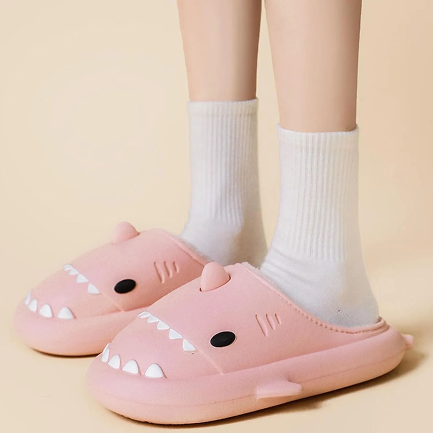 Shark Slippers For Women Men Cozy Funny Fuzzy Slippers For Women Bedroom Slippers House Shoes Slippers Cute Animal Non Slip Warm Slippers For Fall and Winter Indoor Outdoor