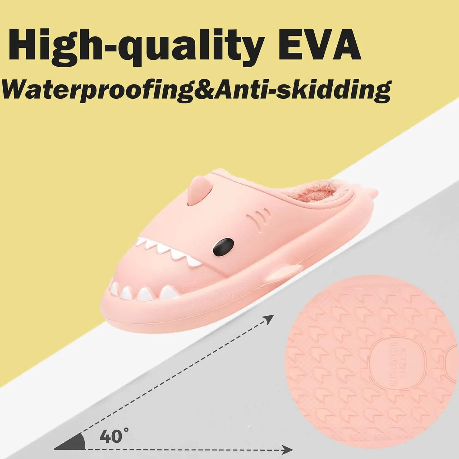 Shark Slippers For Women Men Cozy Funny Fuzzy Slippers For Women Bedroom Slippers House Shoes Slippers Cute Animal Non Slip Warm Slippers For Fall and Winter Indoor Outdoor