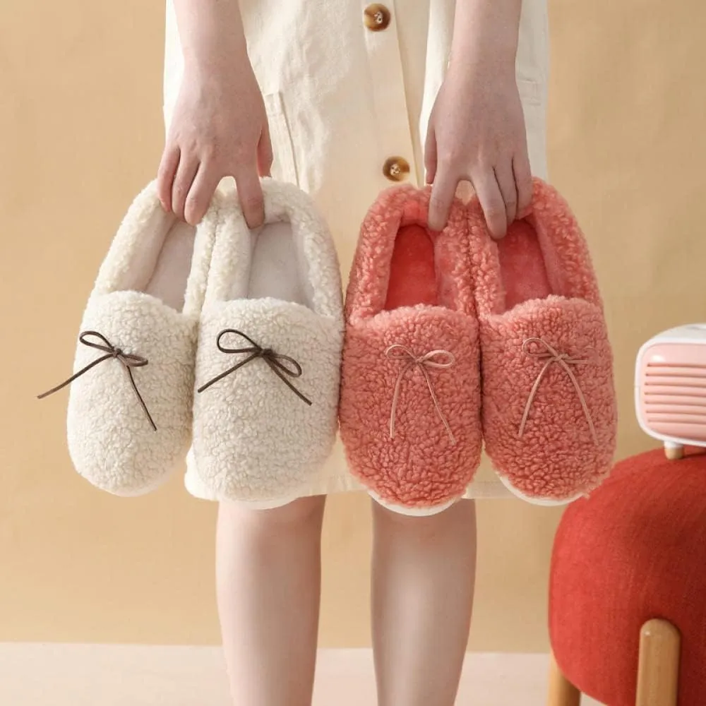 Slippers Wool-Like,Postpartum Bag with Cotton Slippers, Soft Bottom Confinement Shoes for Autumn and Winter-White_40-41,Comfy Slipper