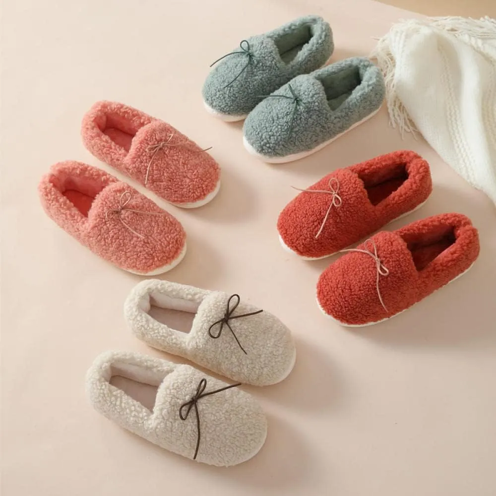 Slippers Wool-Like,Postpartum Bag with Cotton Slippers, Soft Bottom Confinement Shoes for Autumn and Winter-White_40-41,Comfy Slipper