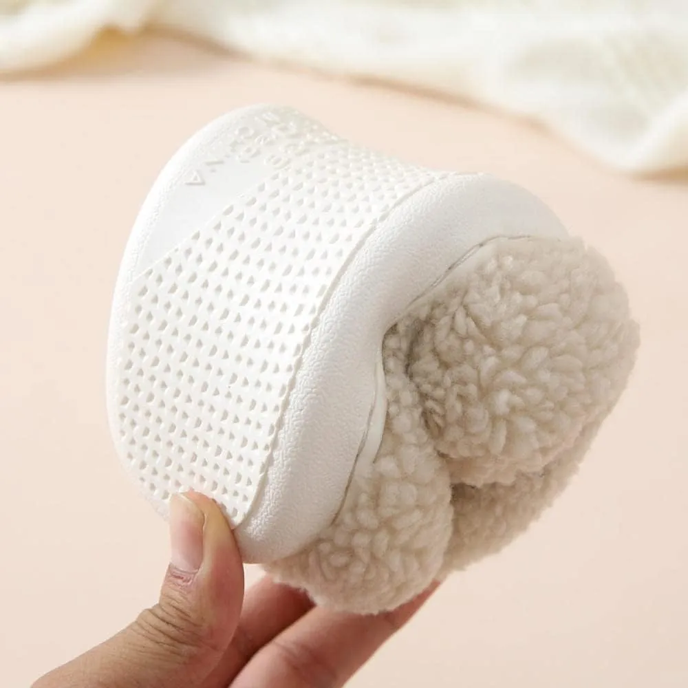 Slippers Wool-Like,Postpartum Bag with Cotton Slippers, Soft Bottom Confinement Shoes for Autumn and Winter-White_40-41,Comfy Slipper