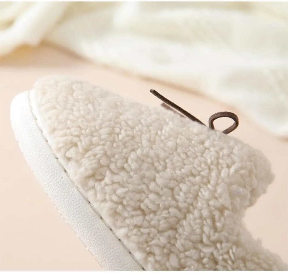 Slippers Wool-Like,Postpartum Bag with Cotton Slippers, Soft Bottom Confinement Shoes for Autumn and Winter-White_40-41,Comfy Slipper