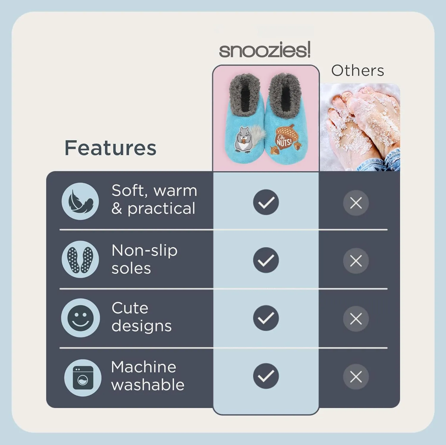 Snoozies Pairable Slipper Socks - Slippers for Women, Non-Slip Fuzzy Slipper Socks
