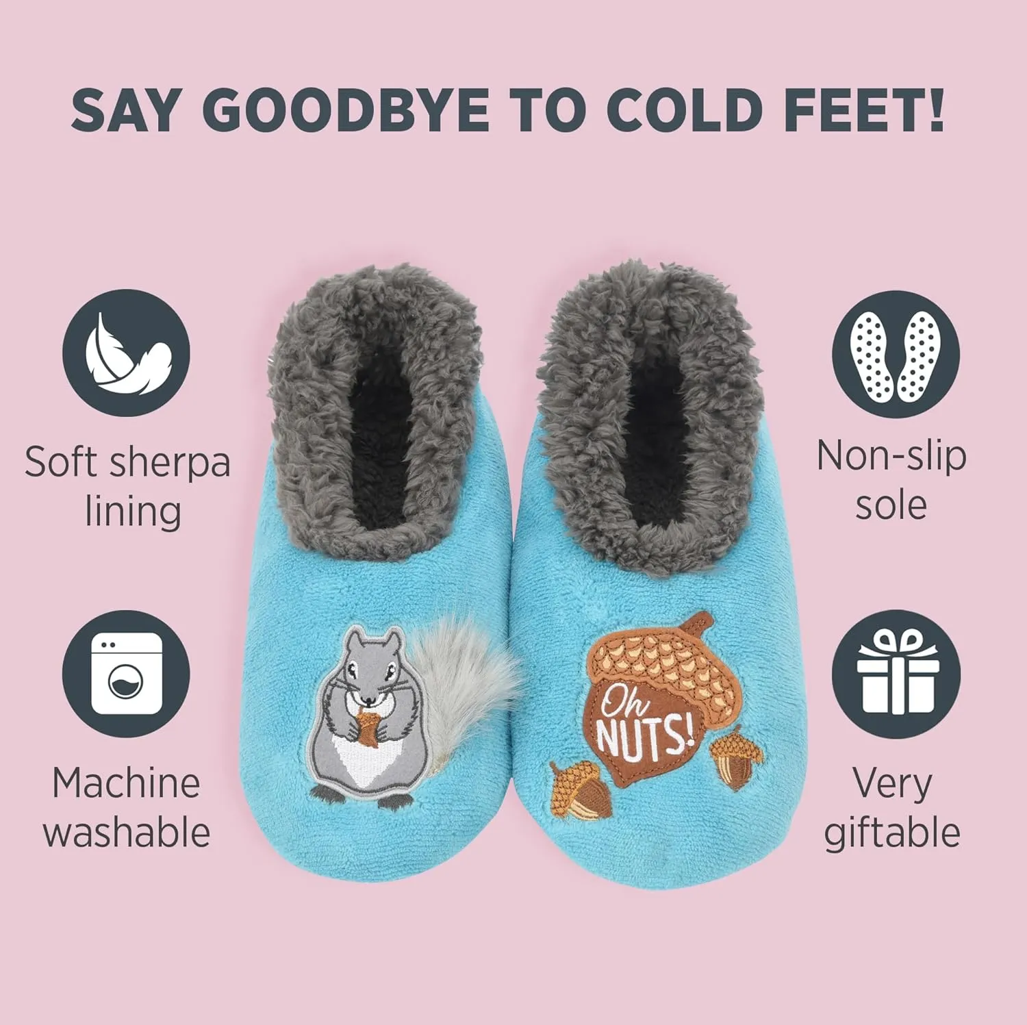 Snoozies Pairable Slipper Socks - Slippers for Women, Non-Slip Fuzzy Slipper Socks