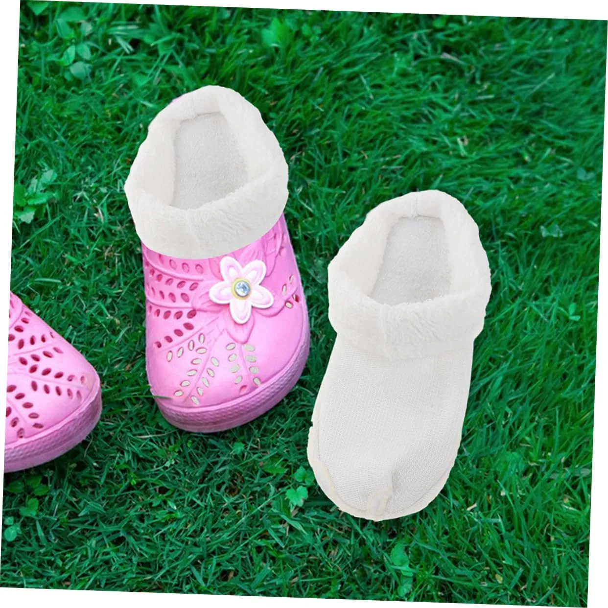 Socks Insert Plush Shoes Liner Warm Cozy Fluffy Inserts Replacement Inner Sole Size 32-33