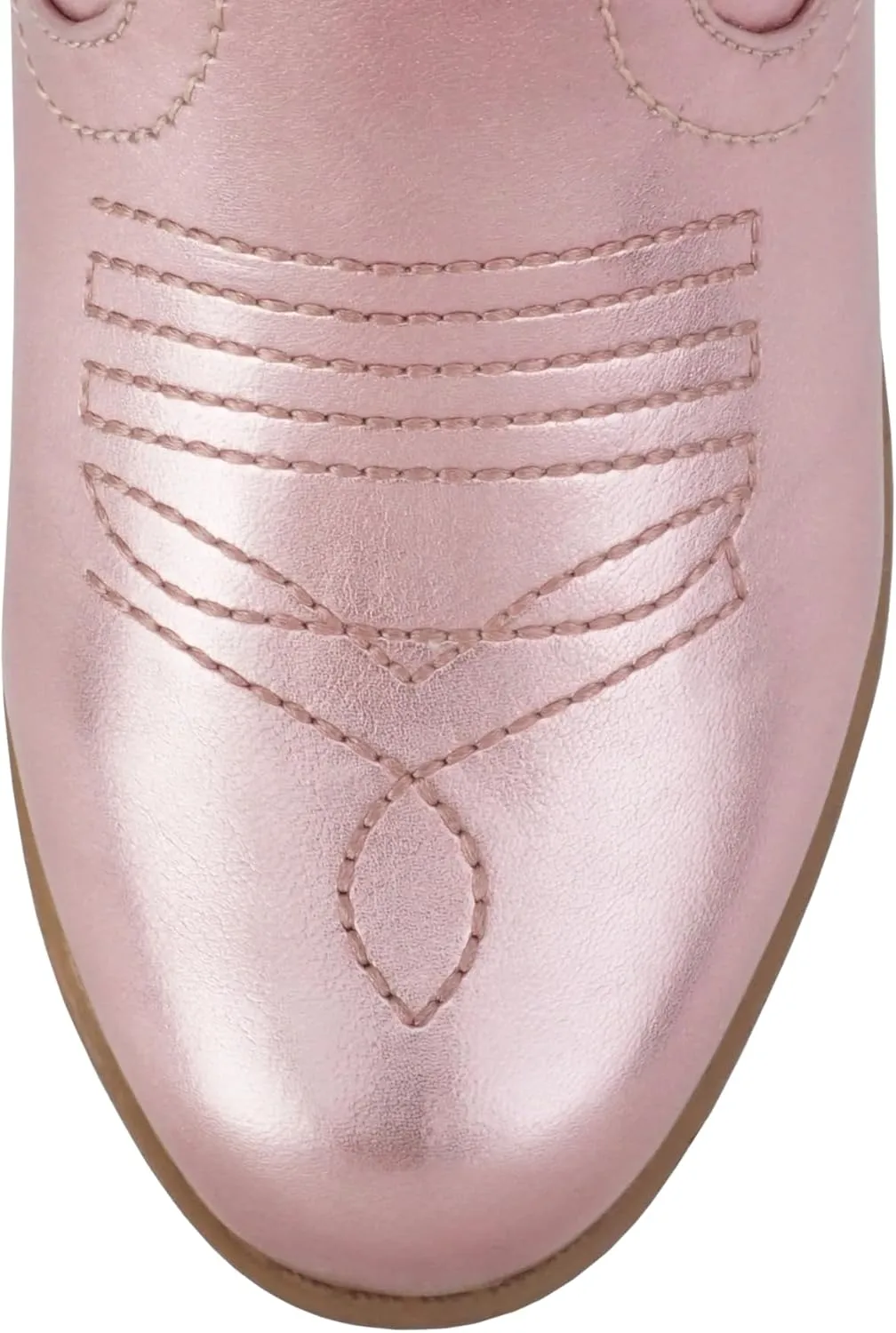 Soda RENO-2 Kids/Girls/Children Western Cowboy Stitched Pointe Toe Low Heel Ankle Mid Shaft Fashion Boots