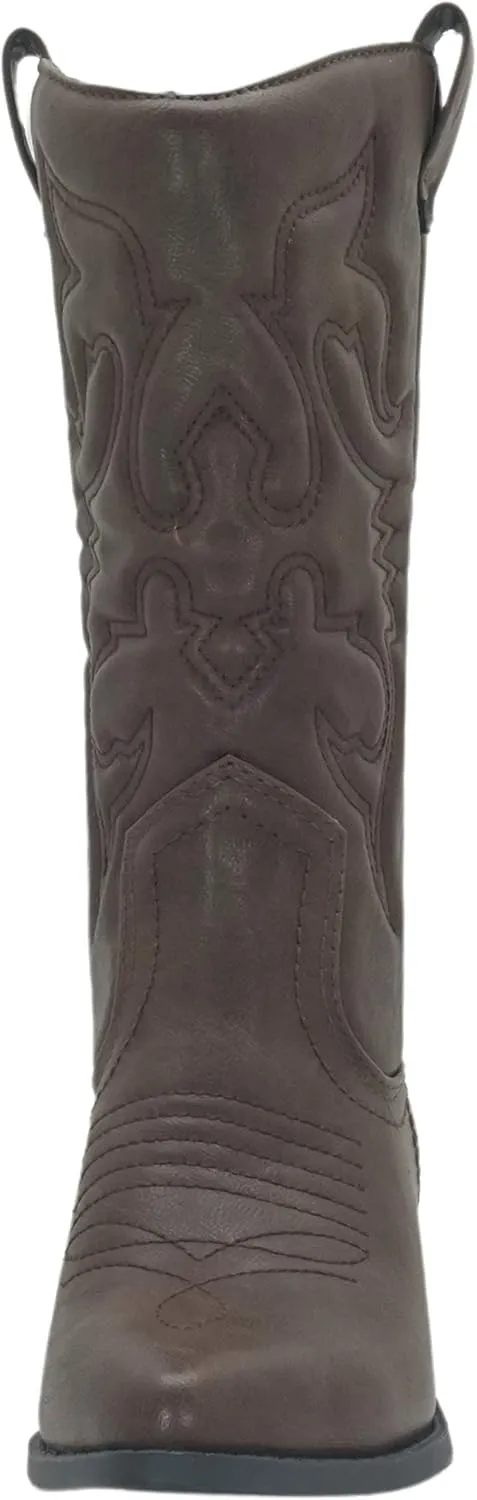 Soda RENO ~ Women Western Cowboy Stitched Pointe Toe Low Heel Ankle Mid Shaft Fashion Boots