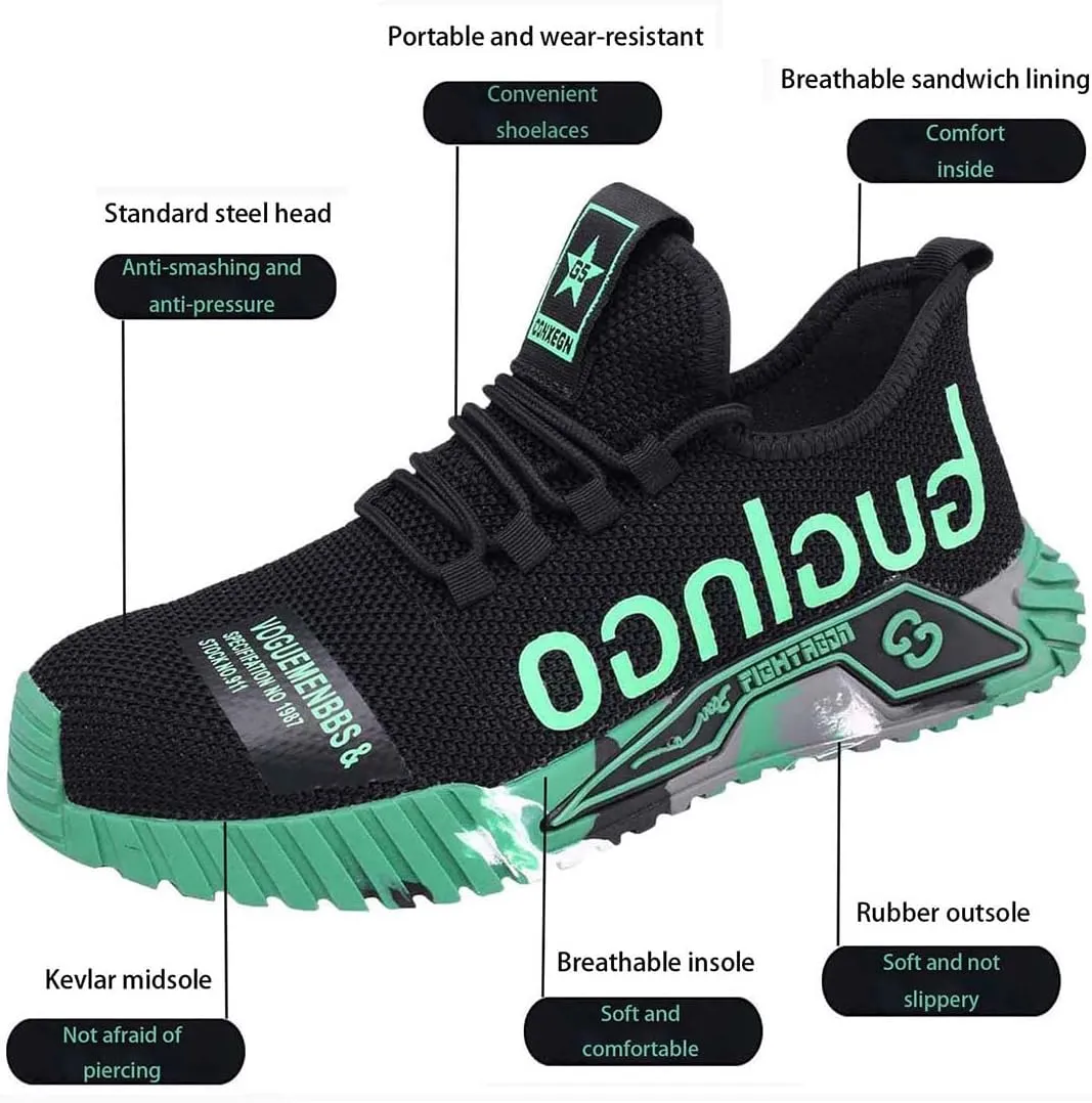 Steel Toe Work Shoes,Men Composite Toe Shoe for Women Work and Safety Footwear Breathable Comfortable Slip Resistant