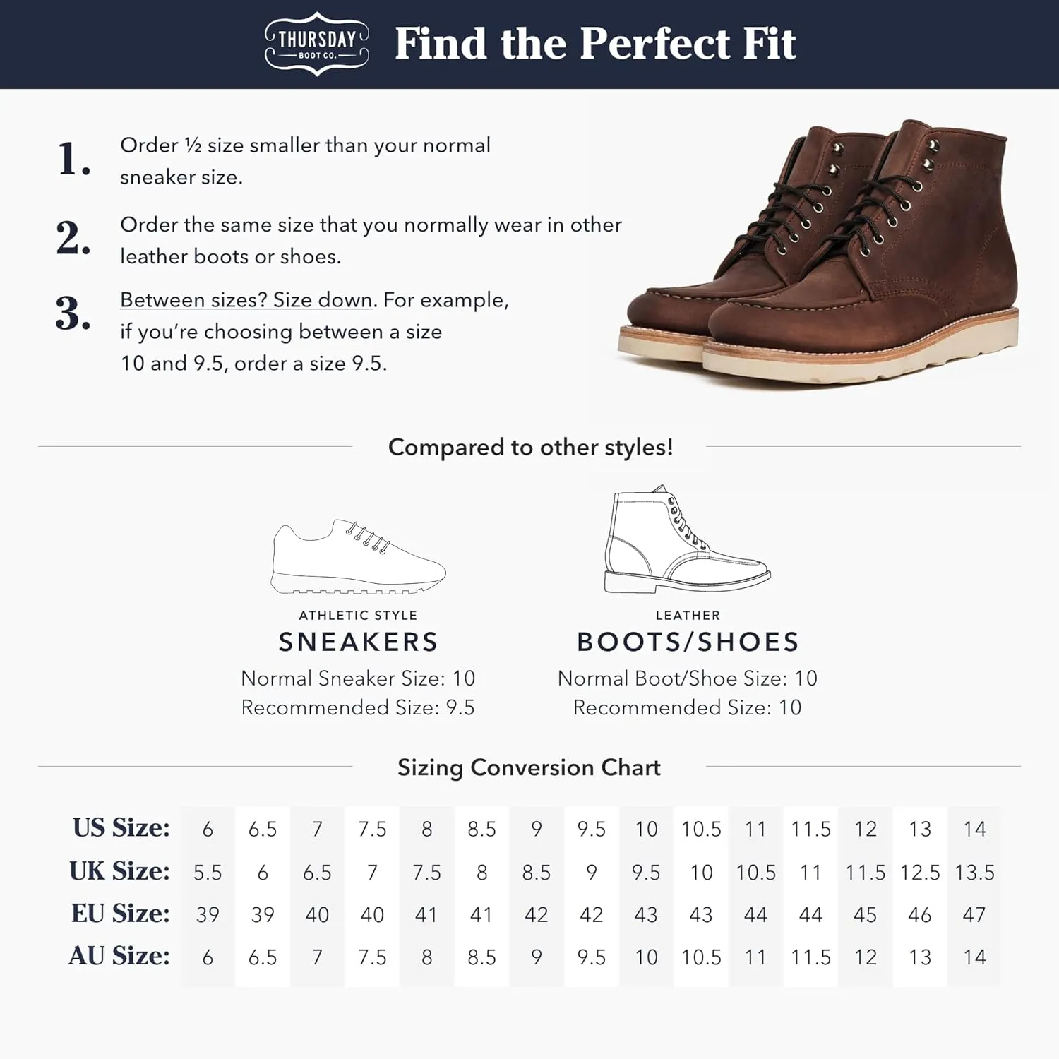 Thursday Boot Company Men's Diplomat Moc Toe Leather Boot