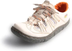 TMA EYES Women's Casual Lace-Up Breathable Mesh and Leather Sneaker