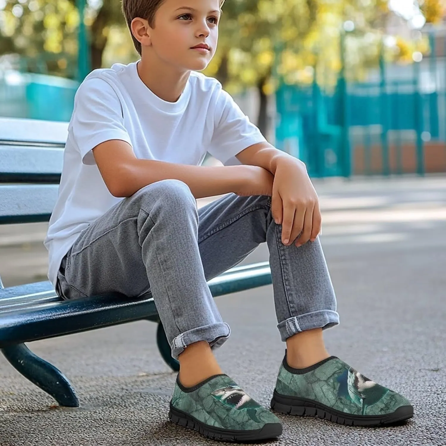 TODIYADDU Children's Running Shoes Non-Slip Tennis Shoes Boys Girls Breathable Mesh Fashion Sports Sneaker