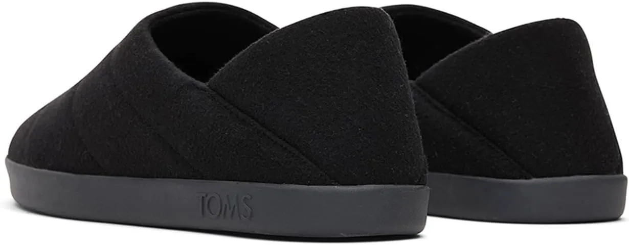 TOMS Mens Ezra Faux Fur Scuff Casual Slippers Casual - Grey
