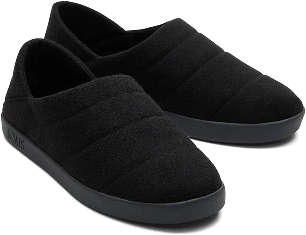 TOMS Mens Ezra Faux Fur Scuff Casual Slippers Casual - Grey